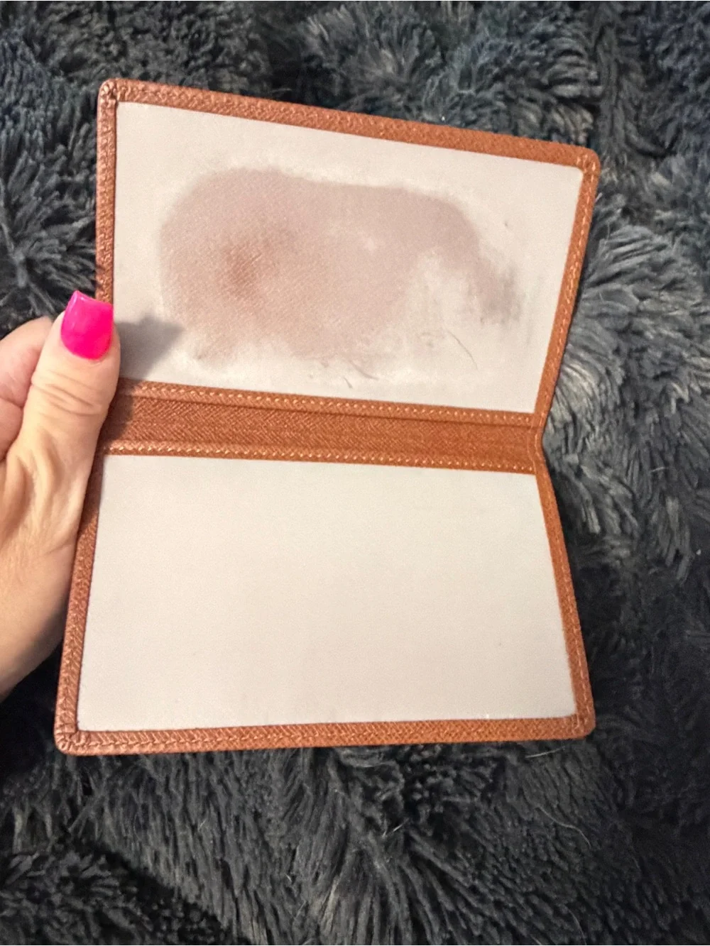 Louis Vuitton Brown leather card holder